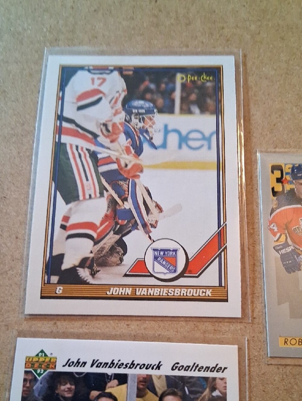 Vintage John Vanbiesbrouck Hockey Card Lot - Red, White, Blue - Picture 3 of 16